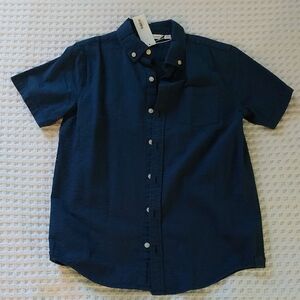 Janie and Jack Deep Blue Textured Shirt
